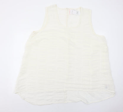 Womens UK Size 22 Yours Ivory Basic Tank