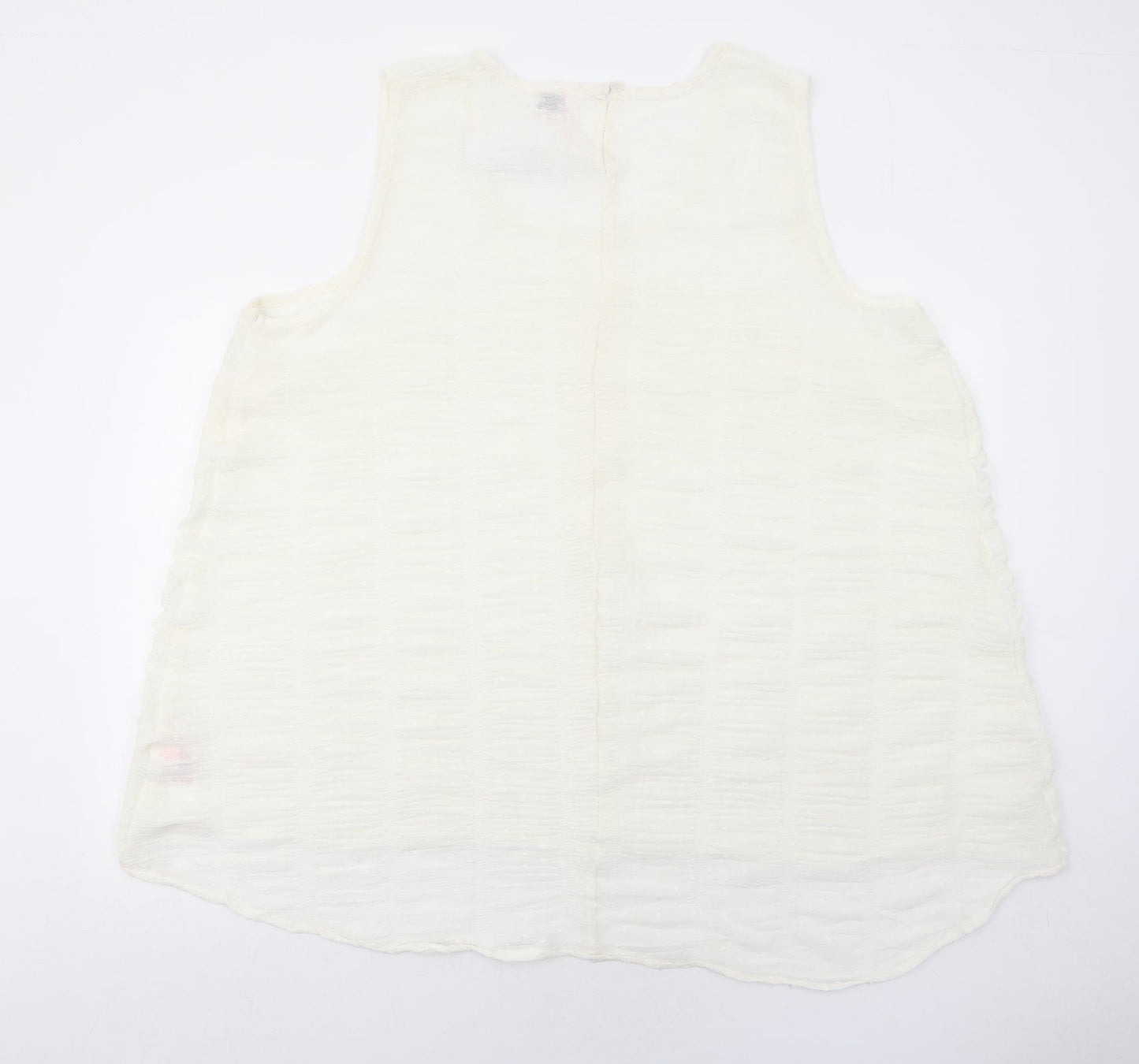 Womens UK Size 22 Yours Ivory Basic Tank