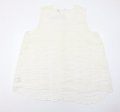 Womens UK Size 22 Yours Ivory Basic Tank