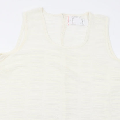 Womens UK Size 22 Yours Ivory Basic Tank