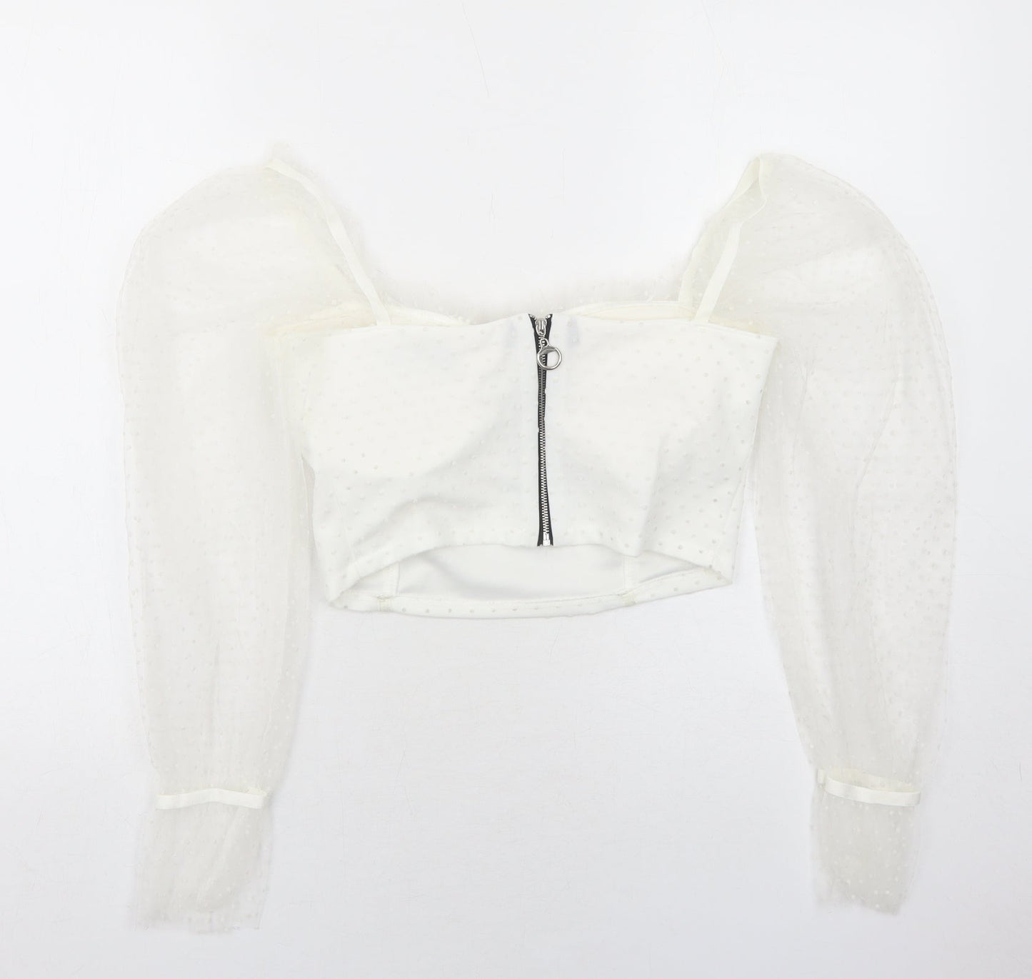 Womens UK Size M Cameo Rose White Basic Blouse
