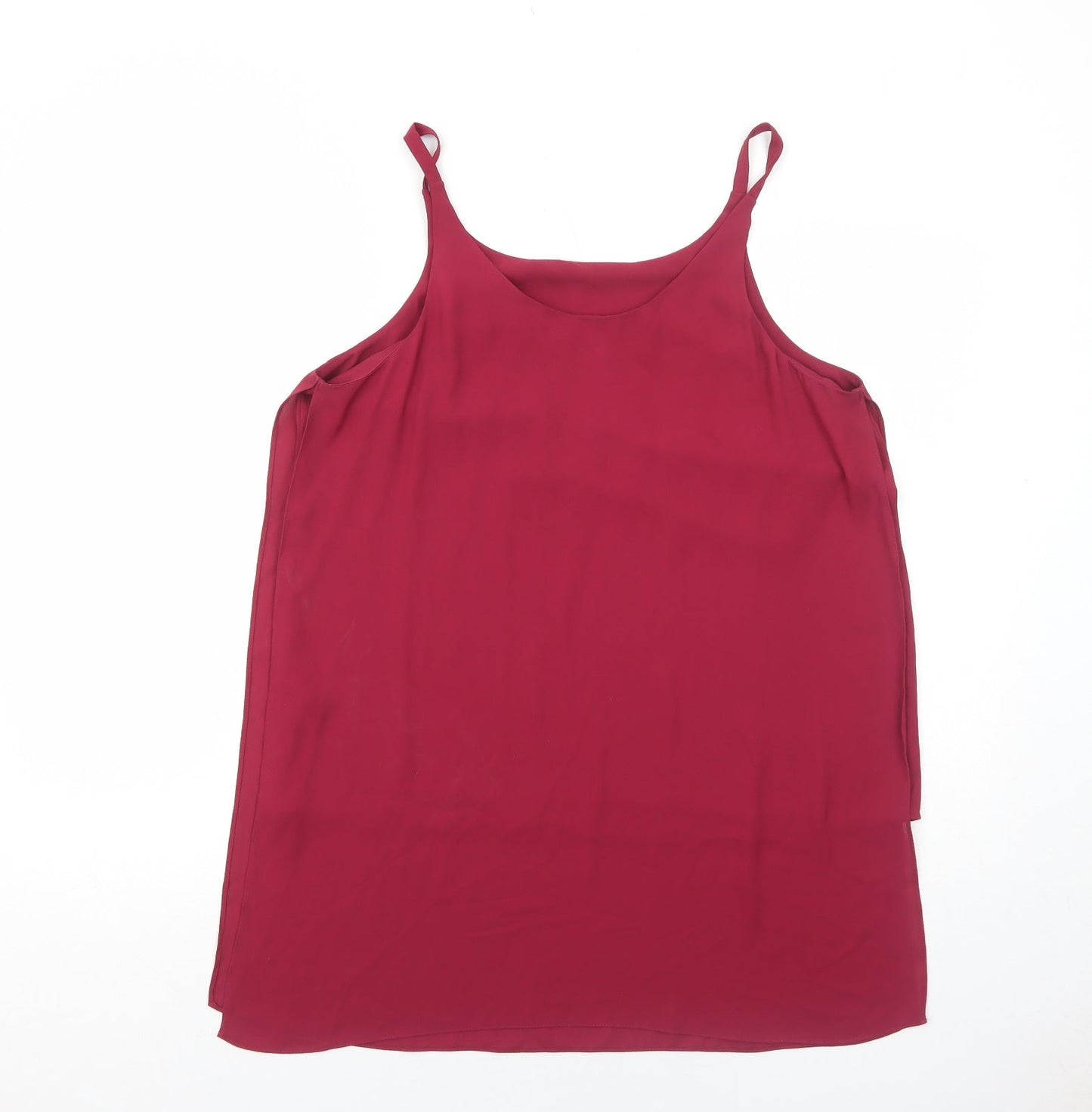 Womens UK Size 14 Dorothy Perkins Red Basic Tank