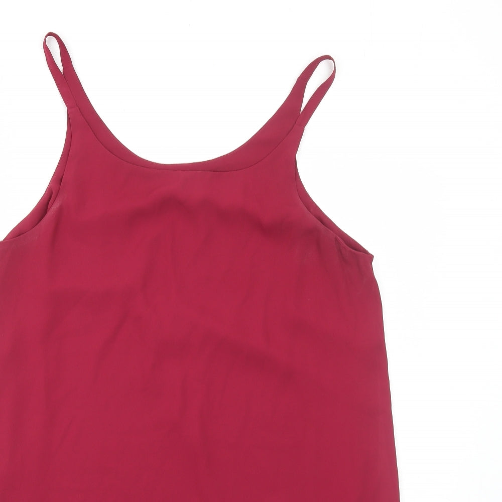 Womens UK Size 14 Dorothy Perkins Red Basic Tank