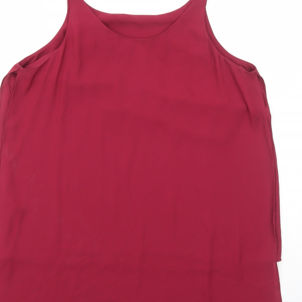 Womens UK Size 14 Dorothy Perkins Red Basic Tank