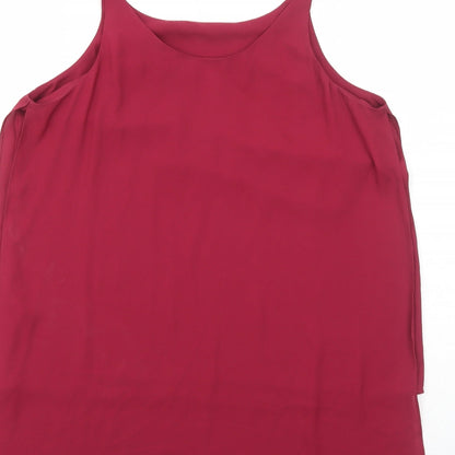 Womens UK Size 14 Dorothy Perkins Red Basic Tank