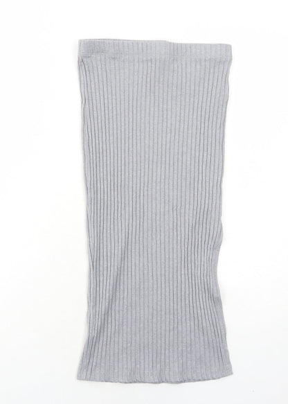 FOREVER 21 Womens Grey Polyester Bandage Skirt Size M