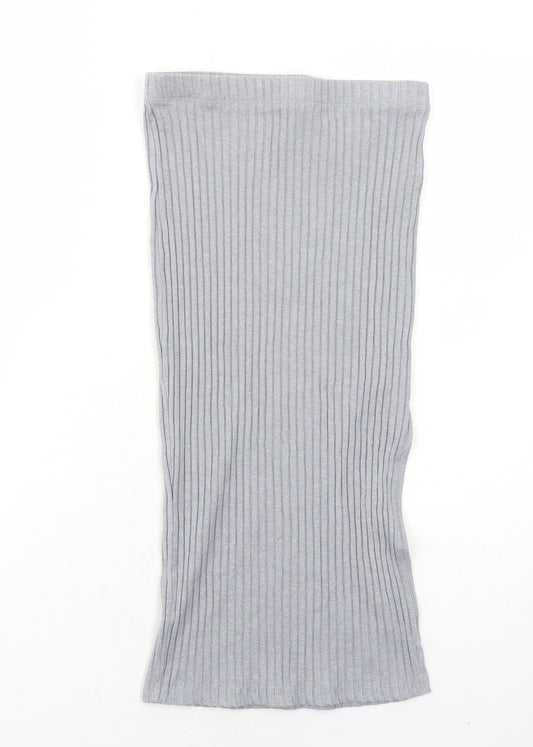 FOREVER 21 Womens Grey Polyester Bandage Skirt Size M