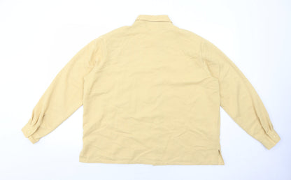 Womens UK Size 20 Compliments Yellow Basic Button-Up