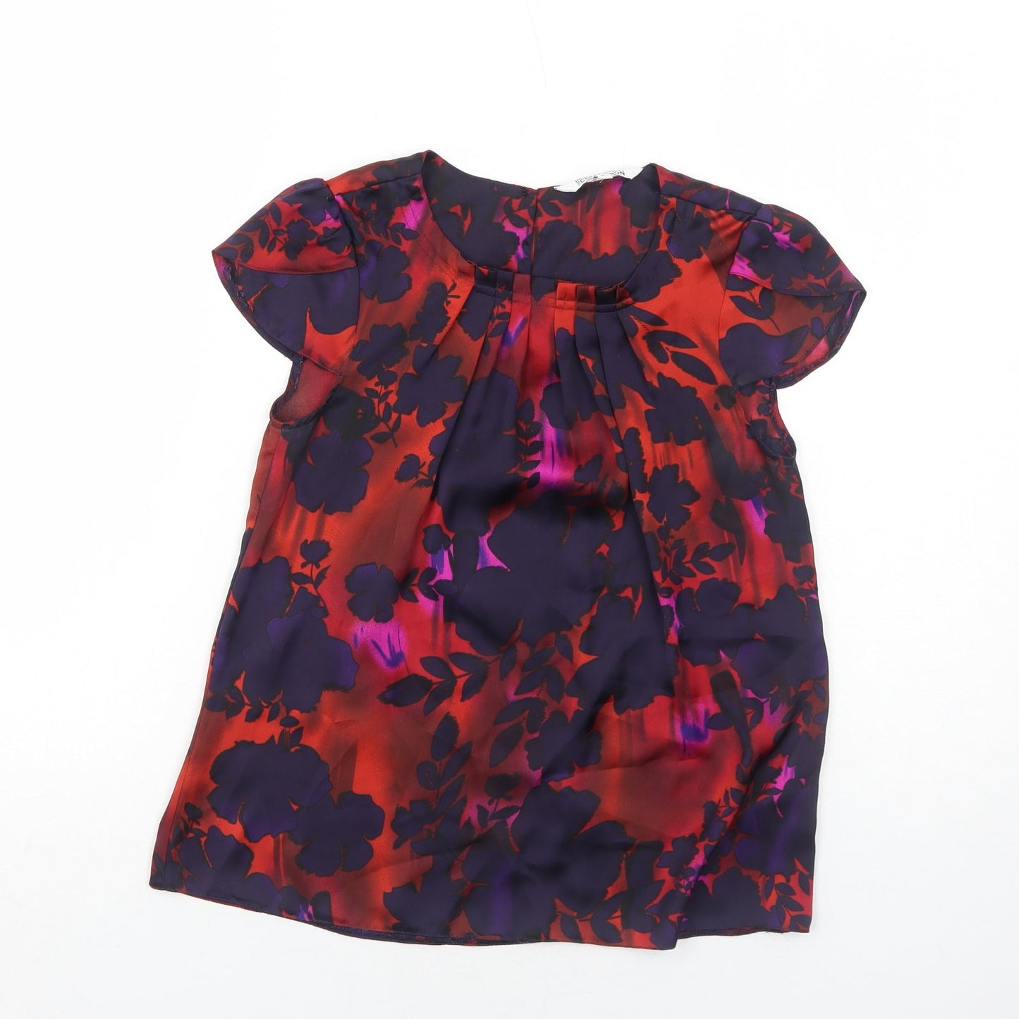 Womens UK Size 6 Debenhams Multicoloured Basic Blouse