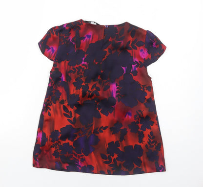 Womens UK Size 6 Debenhams Multicoloured Basic Blouse