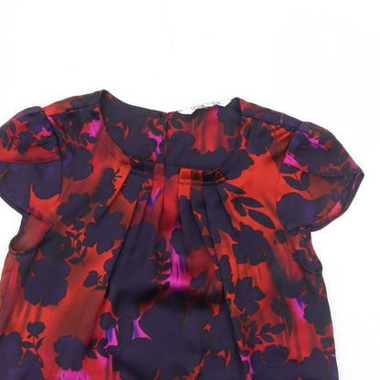 Womens UK Size 6 Debenhams Multicoloured Basic Blouse