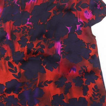 Womens UK Size 6 Debenhams Multicoloured Basic Blouse