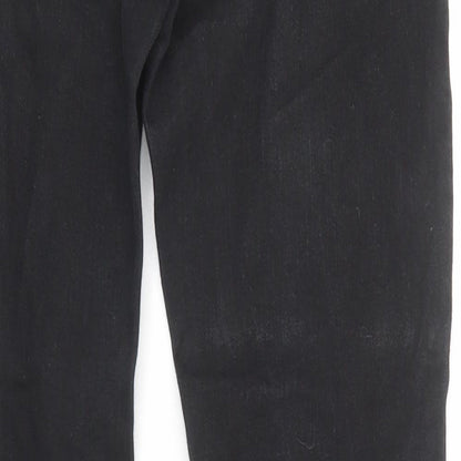 Topshop Womens Black Cotton Skinny Jeans Size 26 in L30 in Regular Zip