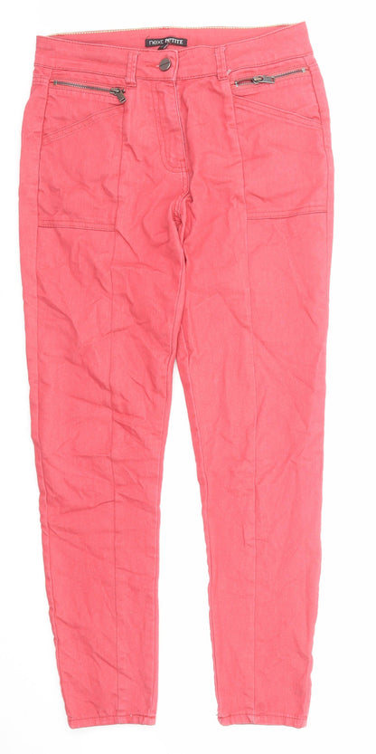 NEXT Womens Pink Cotton Skinny Jeans Size 10 Regular Zip