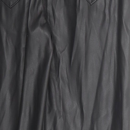 New Look Womens Black Polyester Dress Pants Trousers Size 10 Regular Zip
