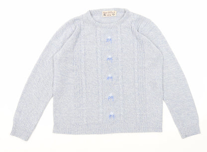Womens UK Size 14 EWM Blue Pullover Jumper