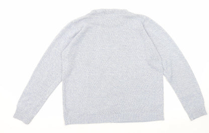 Womens UK Size 14 EWM Blue Pullover Jumper