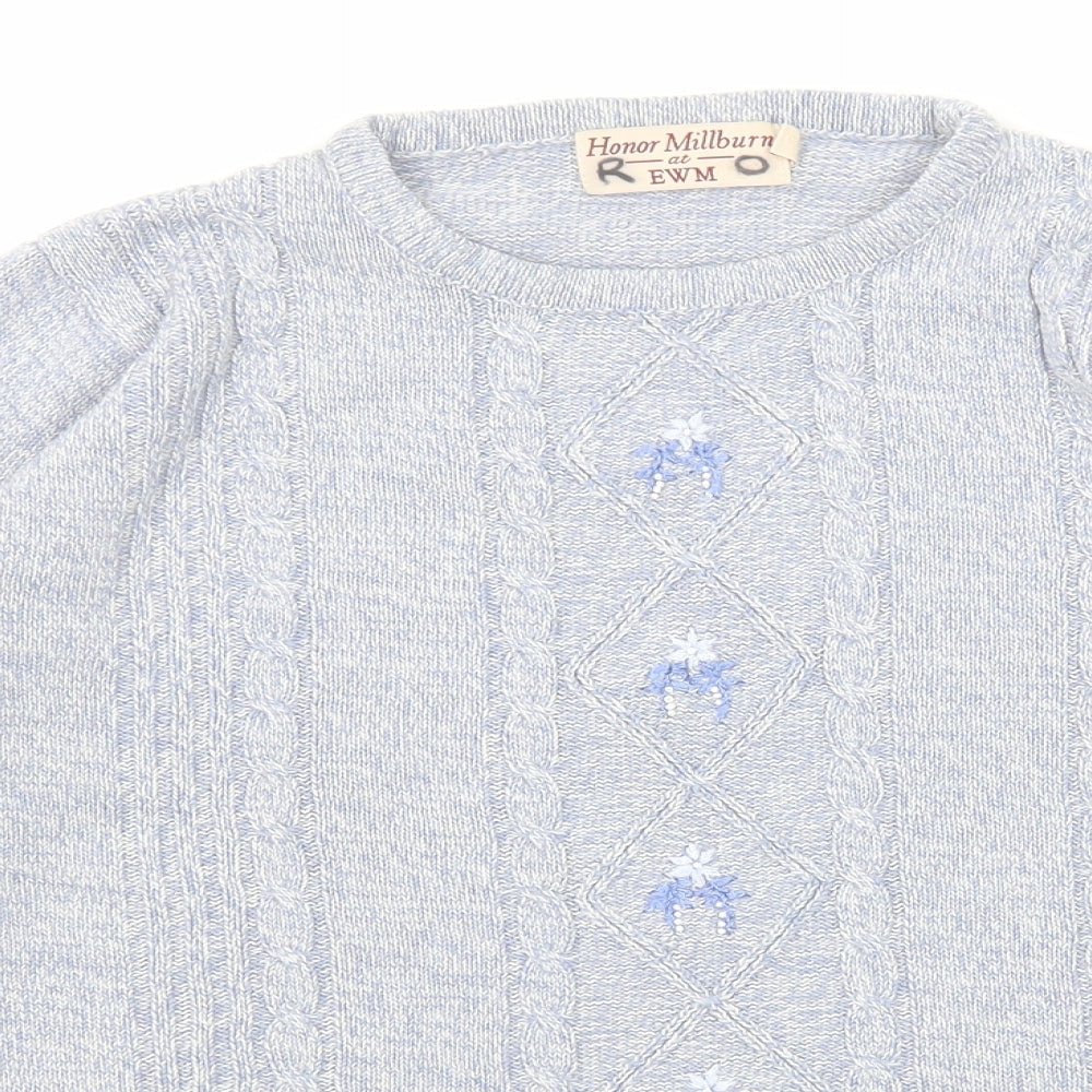 Womens UK Size 14 EWM Blue Pullover Jumper