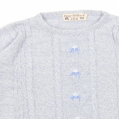 Womens UK Size 14 EWM Blue Pullover Jumper