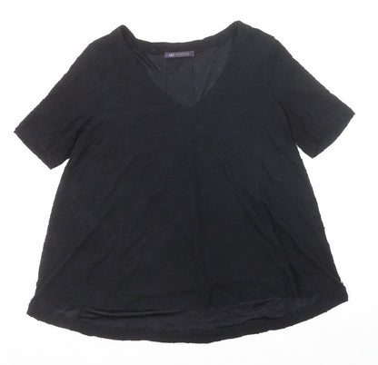 Womens UK Size 12 Marks and Spencer Black Basic Blouse