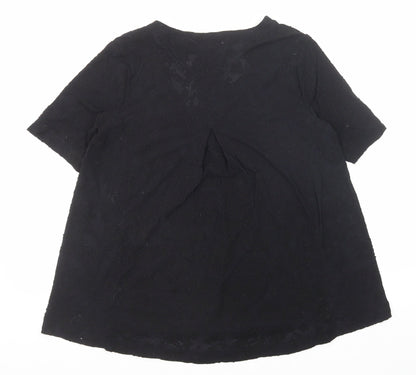 Womens UK Size 12 Marks and Spencer Black Basic Blouse
