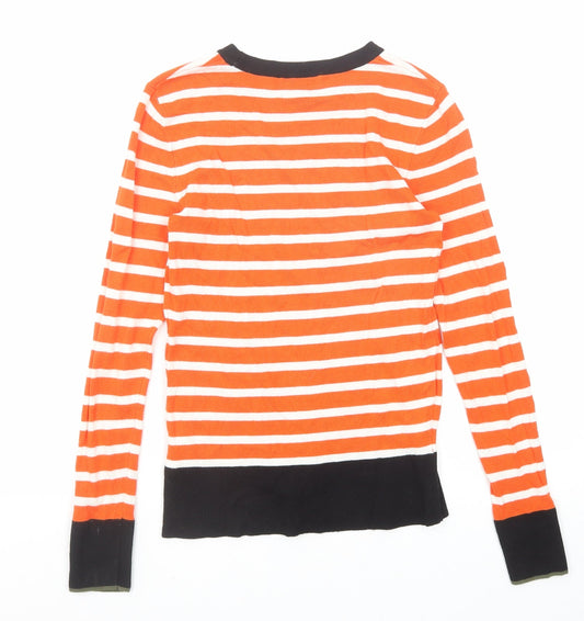 Womens UK Size 8 Warehouse Orange Pullover Jumper
