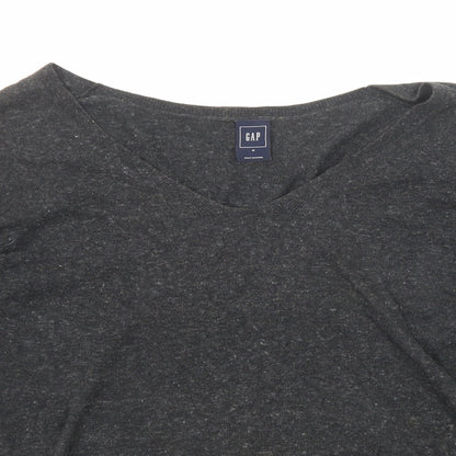 Gap Womens Black V-Neck Cotton Pullover Jumper Size M