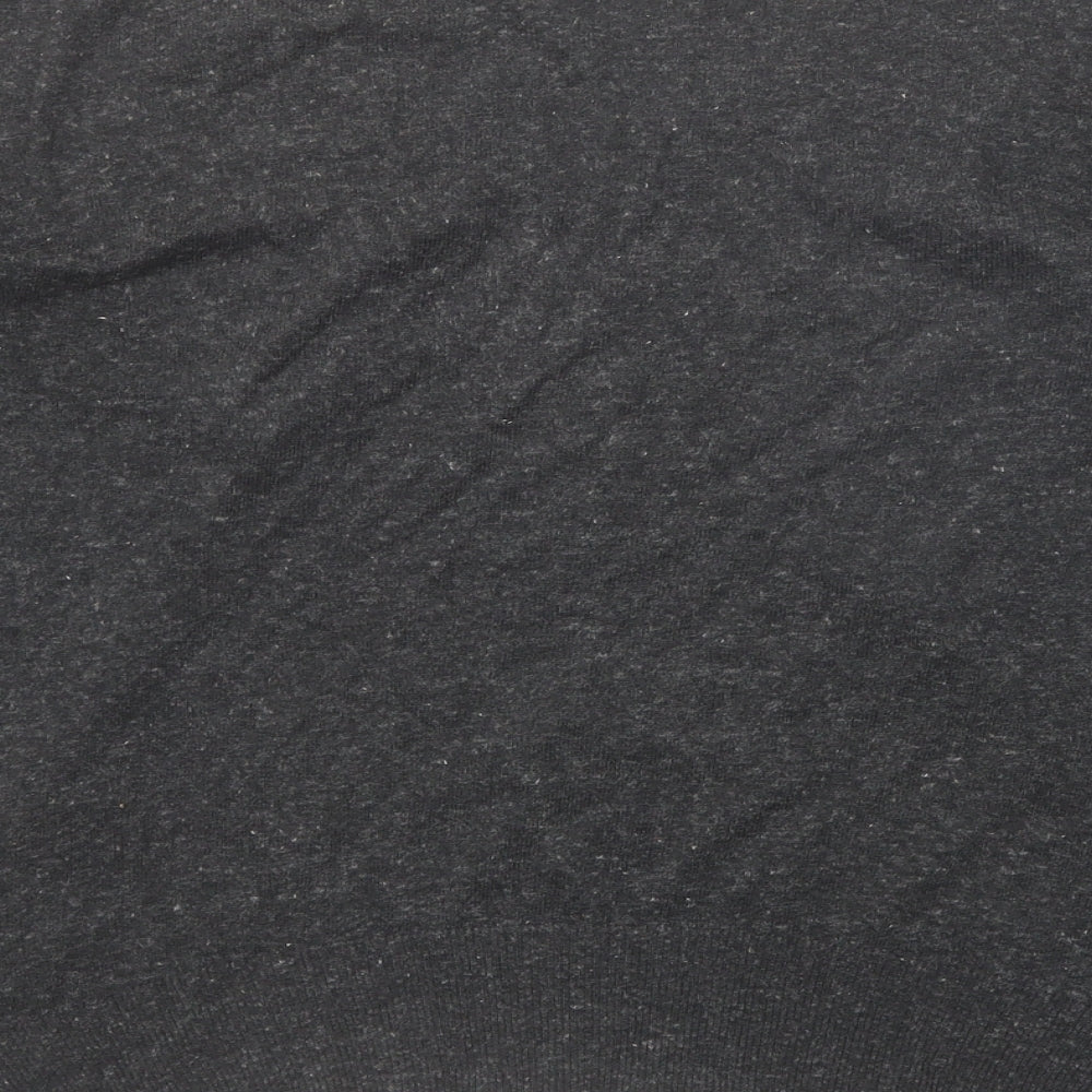 Gap Womens Black V-Neck Cotton Pullover Jumper Size M