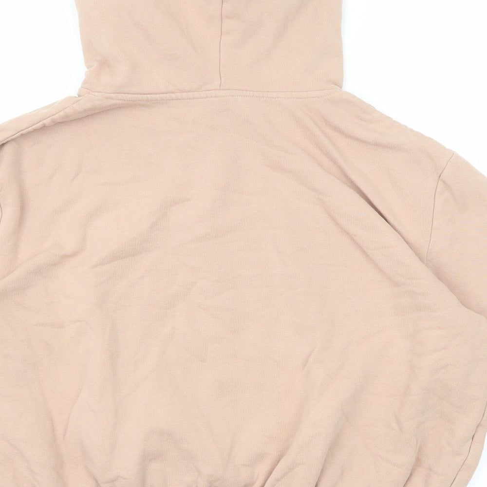 H&M Womens Pink Cotton Pullover Hoodie Size M Pullover