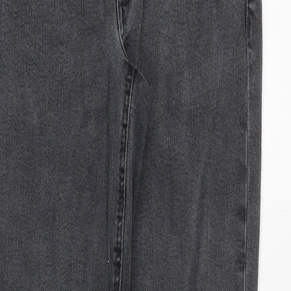 And/Or Womens Grey Cotton Skinny Jeans Size 28 in Extra-Slim Zip