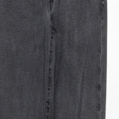 And/Or Womens Grey Cotton Skinny Jeans Size 28 in Extra-Slim Zip