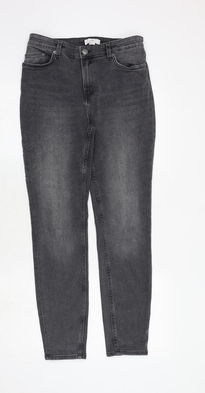 Womens UK Size 10 H&M Regular Fit Skinny Grey Jeans