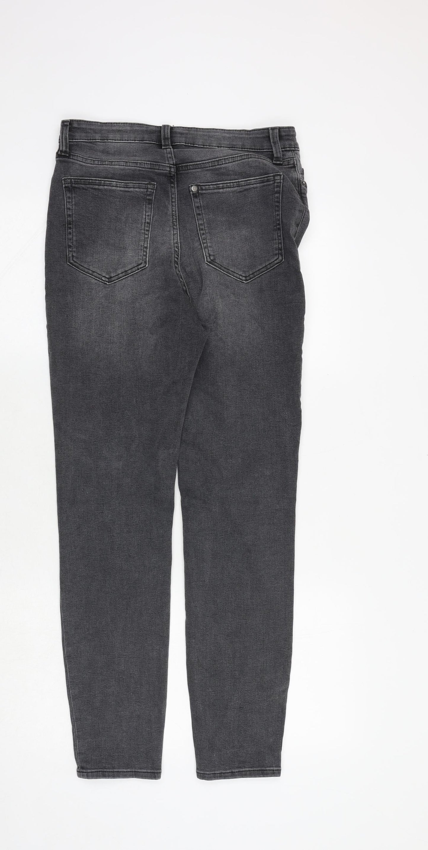 Womens UK Size 10 H&M Regular Fit Skinny Grey Jeans