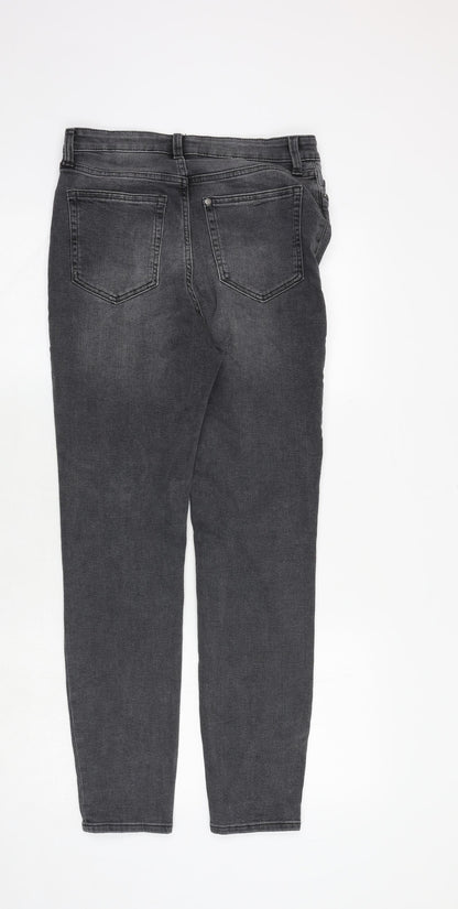 Womens UK Size 10 H&M Regular Fit Skinny Grey Jeans