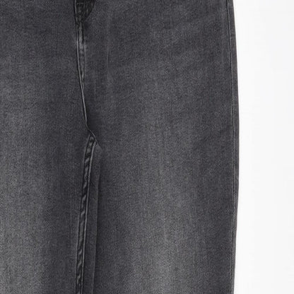Womens UK Size 10 H&M Regular Fit Skinny Grey Jeans