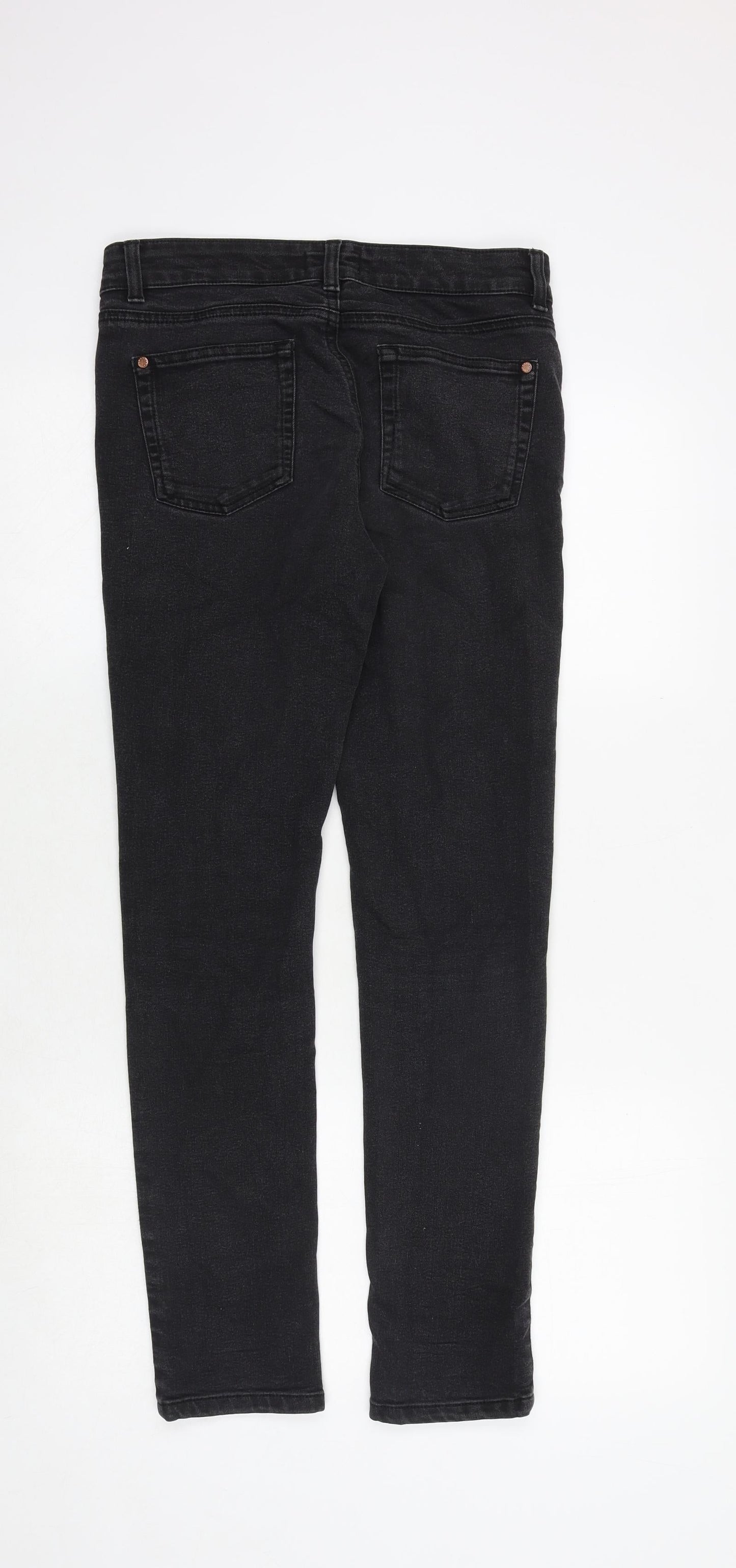 Linea Womens Black Cotton Skinny Jeans Size 8 Regular Zip