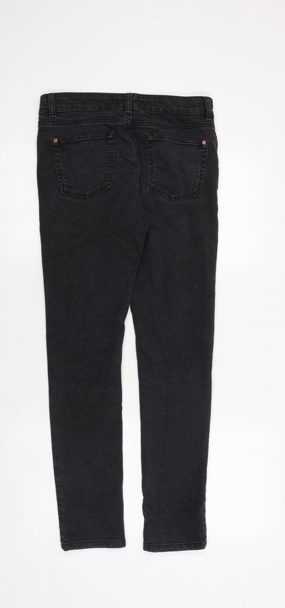 Linea Womens Black Cotton Skinny Jeans Size 8 Regular Zip