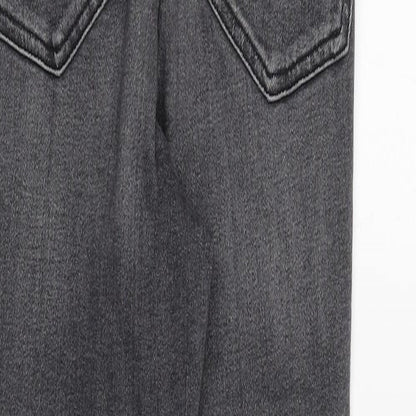 NEXT Womens Grey Cotton Skinny Jeans Size 6 Regular Zip