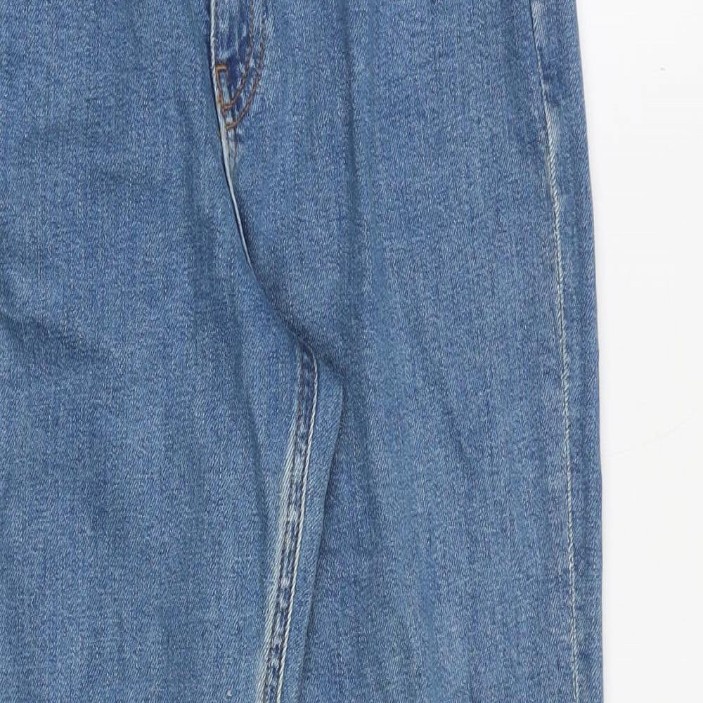 ASOS Womens Blue Cotton Tapered Jeans Size 28 in Regular Zip