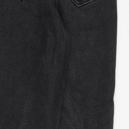 ASOS Womens Black Cotton Tapered Jeans Size 26 in L28 in Regular Zip