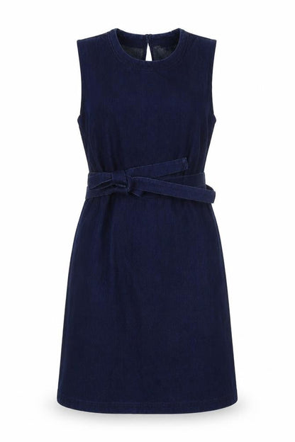 NEXT Womens Blue Cotton A-Line Size 8 Round Neck Tie