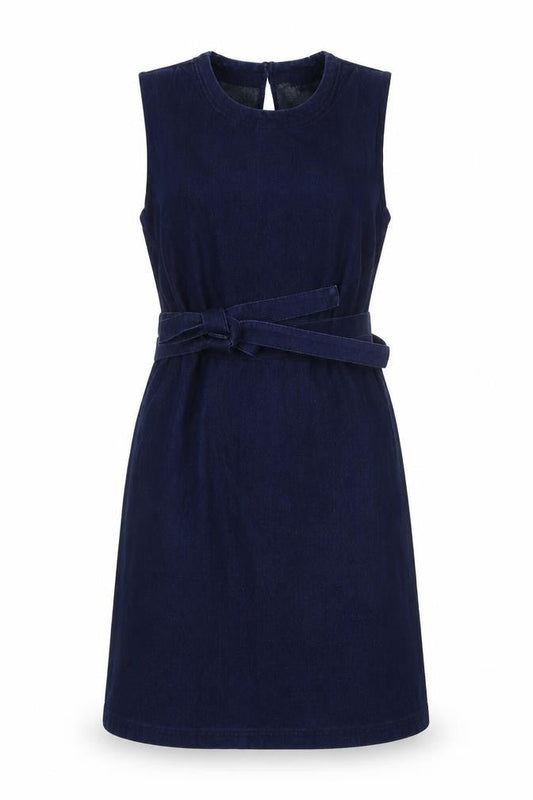 NEXT Womens Blue Cotton A-Line Size 8 Round Neck Tie