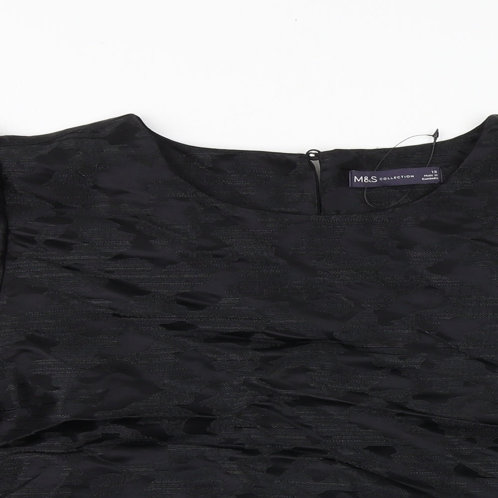 Womens UK Size 18 Marks and Spencer Black Cropped Tank