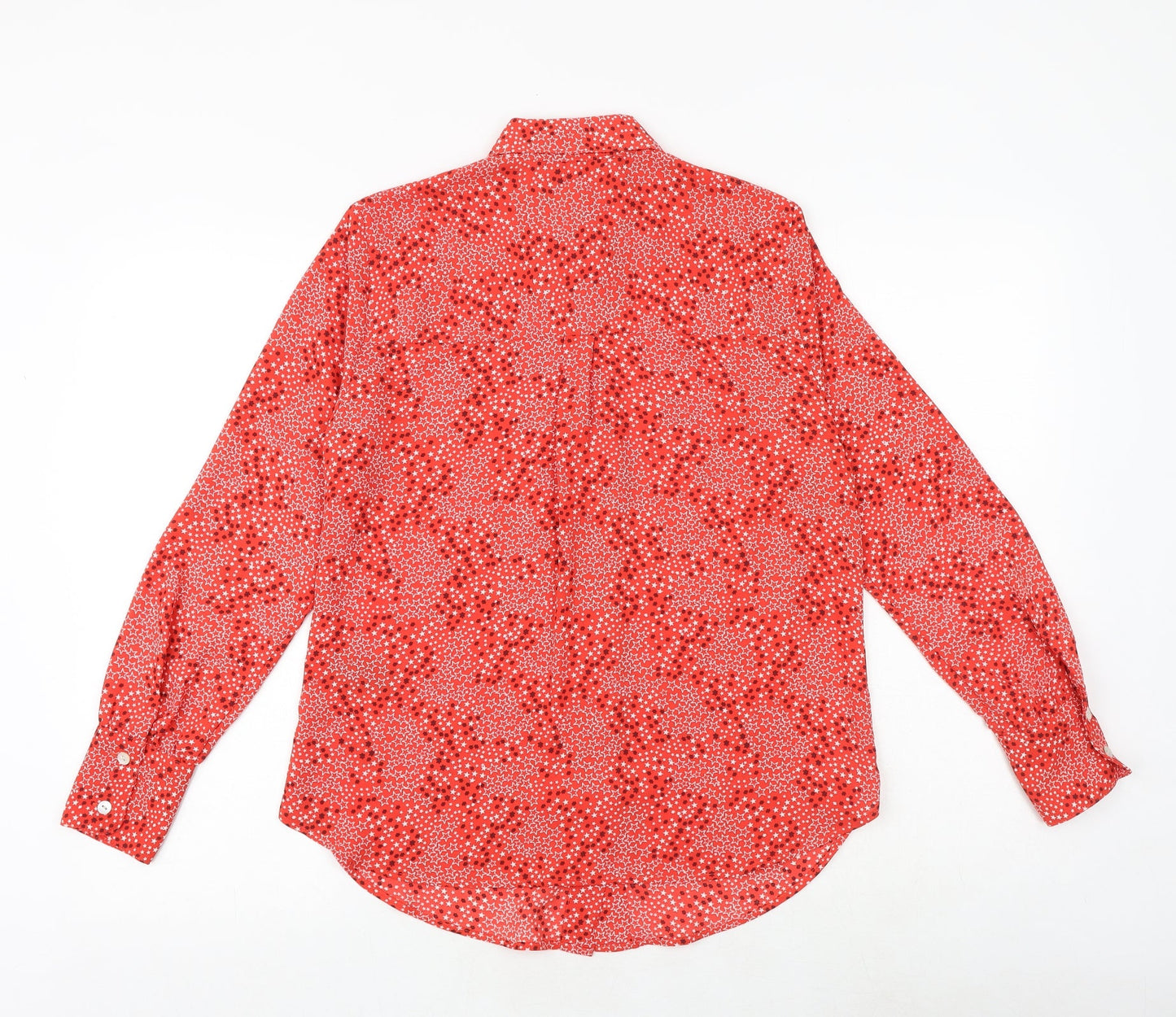 Womens UK Size 6 Marks and Spencer Red Basic Button-Up