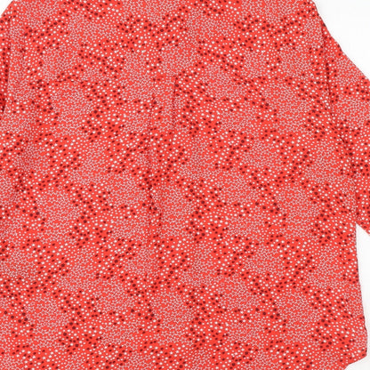 Womens UK Size 6 Marks and Spencer Red Basic Button-Up
