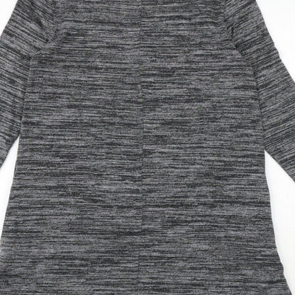 Marks and Spencer Womens Grey Polyester Jumper Dress Size 8 High Neck Pullover