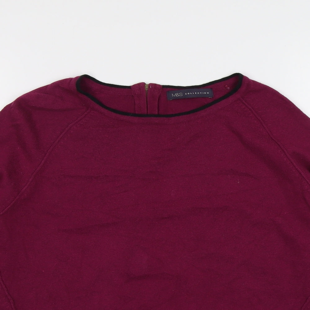 Womens UK Size 14 Marks and Spencer Purple Pullover Jumper