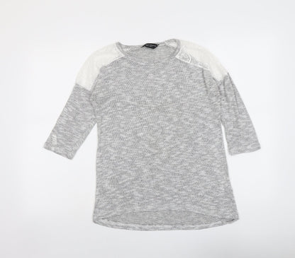 Womens UK Size M Dorothy Perkins Grey Pullover Jumper