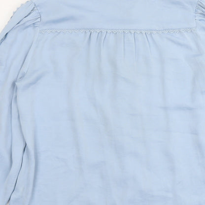 Womens UK Size 8 Monsoon Blue Basic Button-Up
