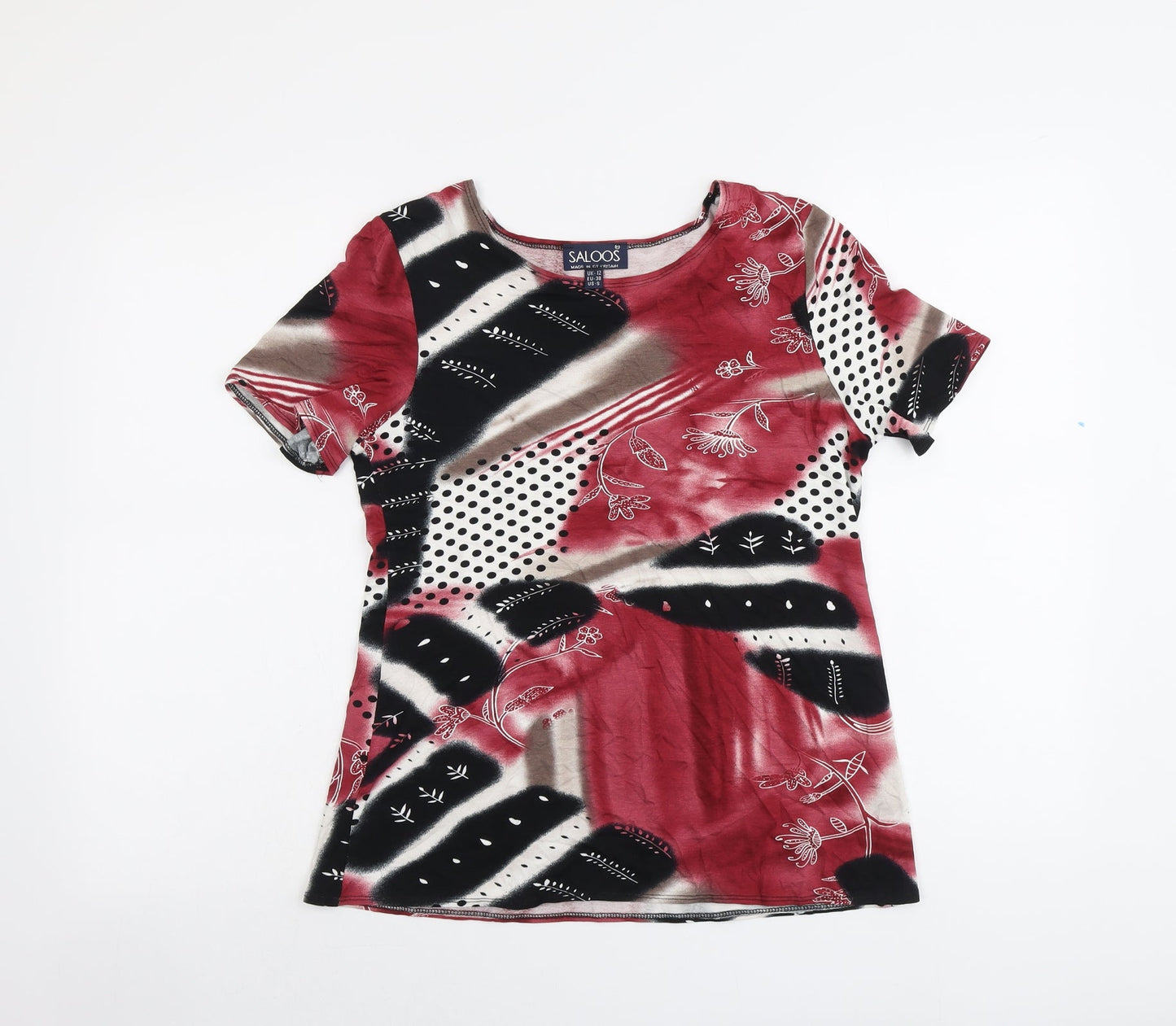 Womens UK Size 12 Saloos Red Basic T-Shirt